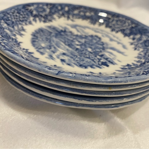 Five olde Staffordshire 5 1/2 inch saucers - Picture 11 of 11